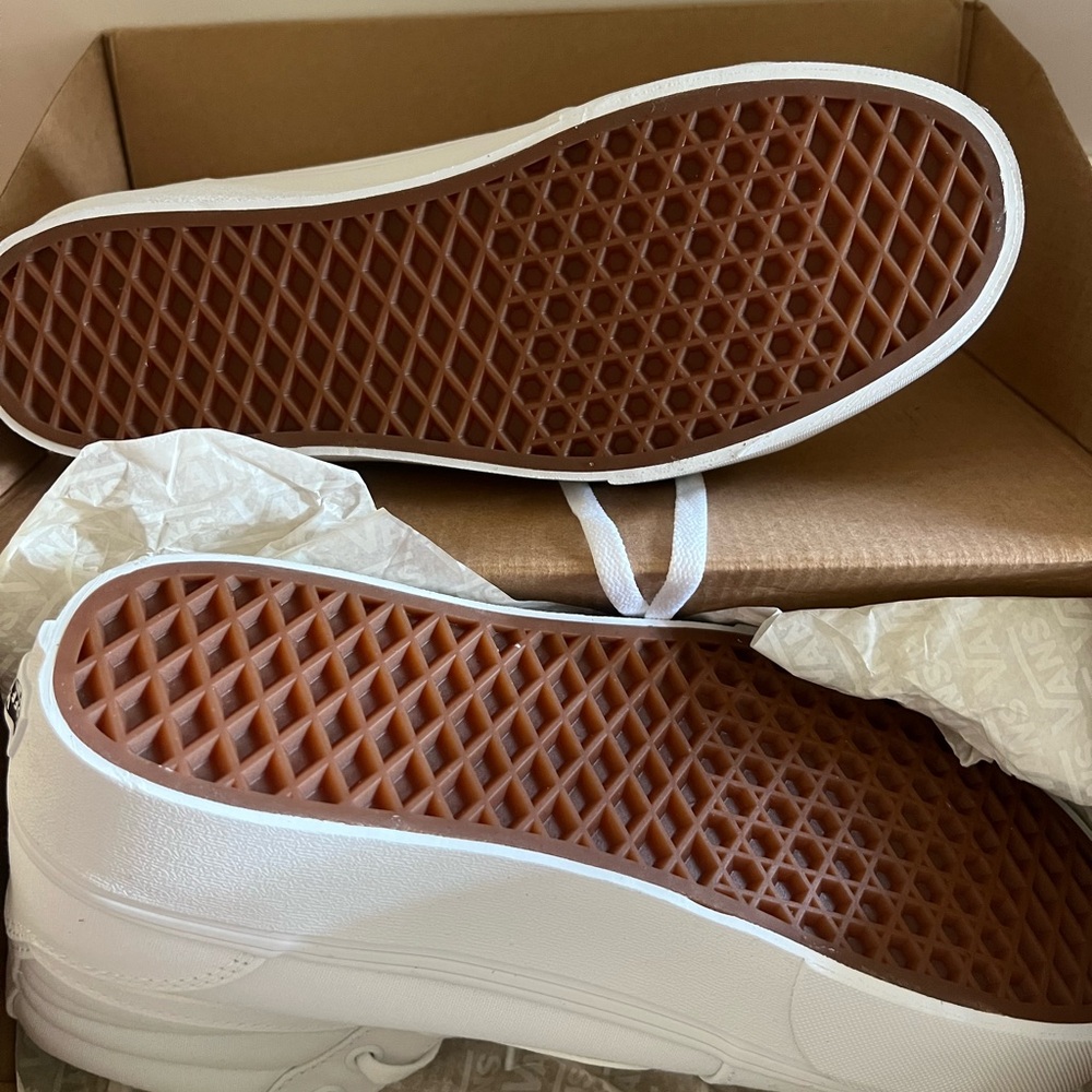 Vans White High-Top Filmore Sneakers, Platform, Women’s size 10, New - Picture 3 of 6